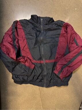 Vintage Colorblocked Zip Windbreaker